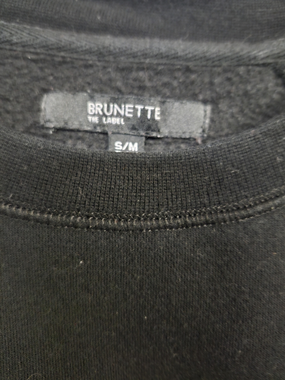 Brunette The Label Black Crew Neck Sweatshirt